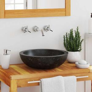 Lavabo - Umivaonik 40 x 12 cm mramorni crni - Crna Crna