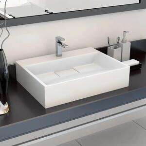 Lavabo - Umivaonik od lijevanih minerala/mramora 50 x 38 x 13 cm bijeli - 50 x 38 x 13 cm 50 x 38 x 13 cm