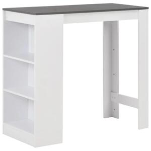 Barski stol s policom bijeli 110 x 50 x 103 cm - Siva 1 Siva