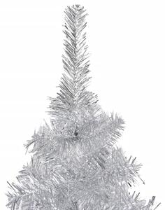 VidaXL Umjetno božićno drvce sa stalkom srebrno 120 cm PET