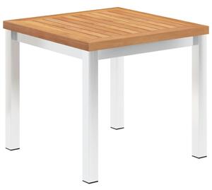 VidaXL Vrtni bočni stolić 45 x 45 x 38 cm od masivne tikovine i čelika