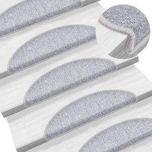 Otirači za stepenice 15 kom svijetlosivi 56 x 17 x 3 cm - Svjetlosiva 56 x 17 x 3 cm 15 Svjetlosiva