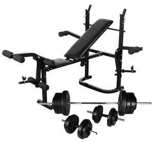 Klupa za dizanje utega sa stalkom i setom utega 60 5 kg - 60.5 kg 60.5 kg