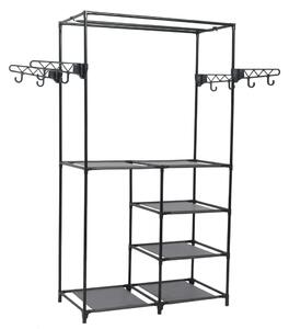 Stalak za odjeću od čelika i netkane tkanine 87x44x158 cm crni