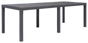Vrtni stol smeđi 220 x 90 x 72 cm plastika s izgledom ratana - Smeđa 220 x 90 x 72 cm 1 Smeđa