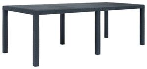 Vrtni stol antracit 220 x 90 x 72 cm plastika s izgledom ratana - Antracit 220 x 90 x 72 cm 1 Antracit