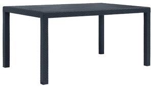 Vrtni stol antracit 150 x 90 x 72 cm plastika s izgledom ratana - Antracit 150 x 90 x 72 cm 1 Antracit