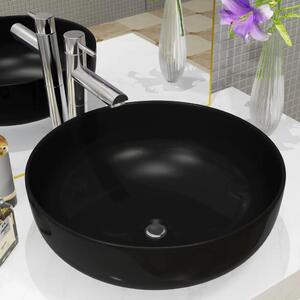 Keramički okrugli Lavabo - Umivaonik 41 5 x 13 5 cm crni - Crna Crna