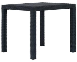 Vrtni stol antracit 79 x 79 x 72 cm plastika s izgledom ratana - Antracit 79 x 79 x 72 cm 1 Antracit