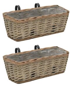 Balkonska sadilica od pruća s PE oblogom 2 kom 40 cm - 40 x 16 x 13 cm 2 40 x 16 x 13 cm