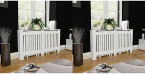 Pokrovi za radijator 2 kom bijeli konstruirano drvo 152 cm - Bijela 152 x 19 x 81.5 cm 2 Bijela