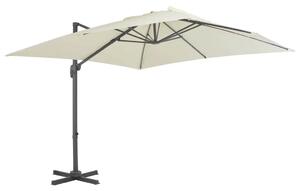 Konzolni vrtni suncobran s aluminijskom šipkom 300x300 cm boje pijeska - Pijesak 300 x 300 cm 1 8 aluminijskih rebara