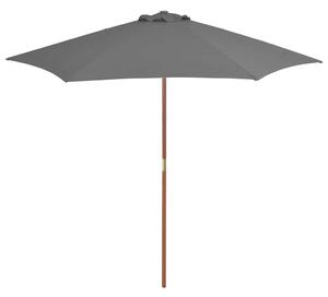 Vanjski suncobran s drvenim stupom 270 cm antracit - Antracit 1 Antracit