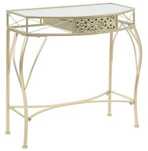 Bočni stolić u francuskom stilu metalni 82 x 39 x 76 cm zlatni - Zlatno 1 Zlatno