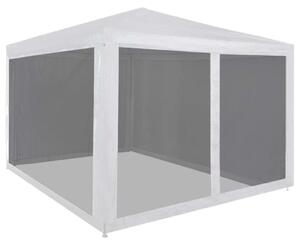 Šator za svadbe - šator za zabave s 4 mrežasta bočna zida 3 x 3 m - Bijela 3 x 3 m 1 s 4 bočna zida