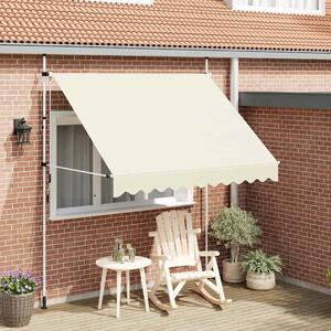 Tenda na ručno uvlačenje 250 cm krem - Krema 1 bijeli okvir 250 cm