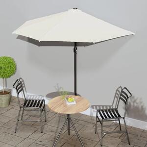 Balkonski suncobran s aluminijskom šipkom 270x144 cm - Pijesak 1 Pijesak