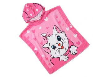 Dječje pončo MAČKICA MÍNA roze Dimenzije: 60 x 120 cm