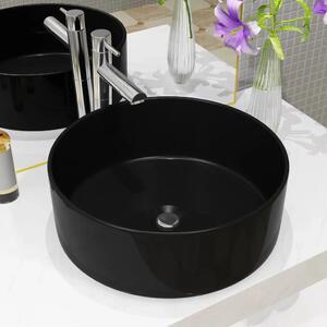 Keramički okrugli Lavabo - Umivaonik 40 x 15 cm crni - Crna Crna