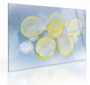 Staklena slika limuna u ledu (70x50 cm)