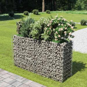 Gabionska sadilica od pocinčanog čelika 180 x 50 x 100 cm - 180 x 50 x 100 cm 1 180 x 50 x 100 cm