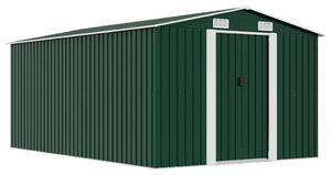 Vrtna kućica - Vrtno spremište 257 x 392 x 181 cm metalno zeleno - Zelena 257 x 392 x 181 cm 1 Zelena