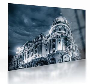 Staklena slika arhitekture u tami (70x50 cm)