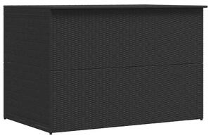 Vrtna kutija za pohranu crna 150 x 100 x 100 cm od poliratana - Crna Crna