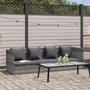 Vrtni ležaj sivi 200 x x 60 cm od poliratana - Siva 1 Siva