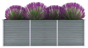 Vrtna sadilica od pocinčanog čelika 240 x 80 x 77 cm siva - Siva 240 x 80 x 77 cm 1 240 x 80 x 77 cm