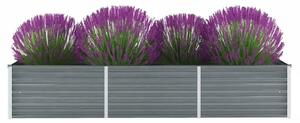 Vrtna sadilica od pocinčanog čelika 240 x 80 x 45 cm siva - Siva 240 x 80 x 45 cm 1 240 x 80 x 45 cm