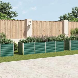 Vrtna sadilica od pocinčanog čelika 320 x 80 x 77 cm zelena - Zelena 320 x 80 x 77 cm 1 320 x 80 x 77 cm