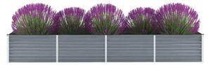 Vrtna sadilica od pocinčanog čelika 320 x 80 x 45 cm siva - Siva 320 x 80 x 45 cm 1 320 x 80 x 45 cm