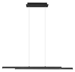 Reality Leuchten Viseća LED svjetiljka Odio (22 W, D x Š x V: 8,5 x 110 x 150 cm, Crna, Topla bijela)