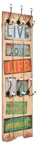 Zidna vješalica za kapute sa 6 kuka LIVE LIFE 120 x 40 cm - Live Life 1 Live Life