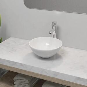 Lavabo - Umivaonik s miješalicom keramički okrugli bijeli - 325 x 140 mm 325 x 140 mm