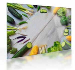 Staklena slika povrća (70x50 cm)