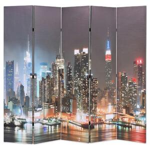 Paravan - Sklopiva sobna pregrada sa slikom New Yorka noću 200 x 170 cm - 200 x 170 cm 1 1 200 x 170 cm