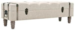 Klupa za pohranu od masivnog drva i čelika 111 x 34 x 37 cm