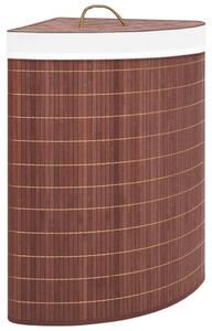 VidaXL Kutna košara za rublje od bambusa smeđa 60 L