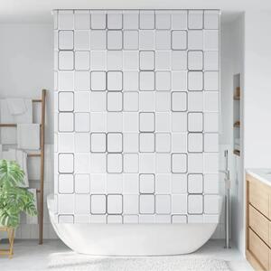 Zavjesa za tuš - Roleta za tuš 140 x 240 cm s uzorkom kvadrata - 140 x 240 cm Četvrtasto 140 x 240 cm Četvrtasto