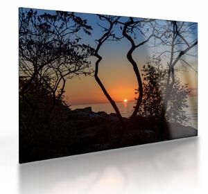 Staklena slika zalaska sunca (70x50 cm)