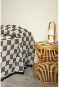 Crni/bež prekrivač za bračni krevet 240x240 cm Black Checkerboard – Really Nice Things