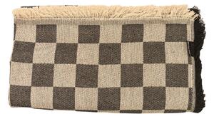 Crni/bež prekrivač za bračni krevet 240x240 cm Black Checkerboard – Really Nice Things