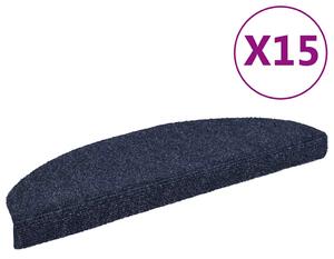 Prostirke za stepenice samoljepljive 15 kom 65x21x4 cm plave poluokrugle velike - Plava 65 x 21 x 4 cm 15 Plava