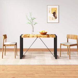 Blagovaonski Stol Masivno Grubo Obrađeno Drvo Manga 120 cm - Crna 120 x 60 x 76 cm 1 Grubo masivno drvo manga