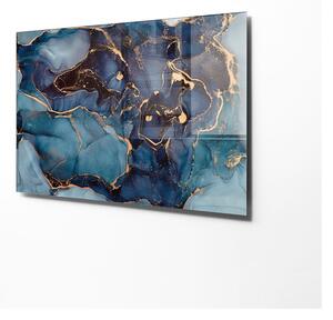 Staklena slika 70x50 cm Dark Marble - Wallity