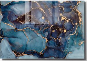 Staklena slika 100x70 cm Dark Marble - Wallity