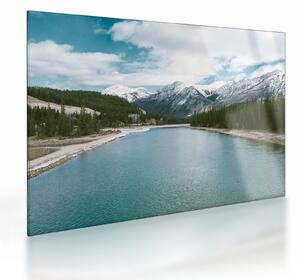 Staklena slika planinskog krajolika (70x50 cm)