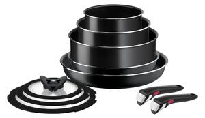 Aluminijski set posuđa 10 kom Ingenio Easy Cook & Clean Black - Tefal